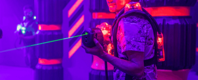 Laser tag game in Montreal