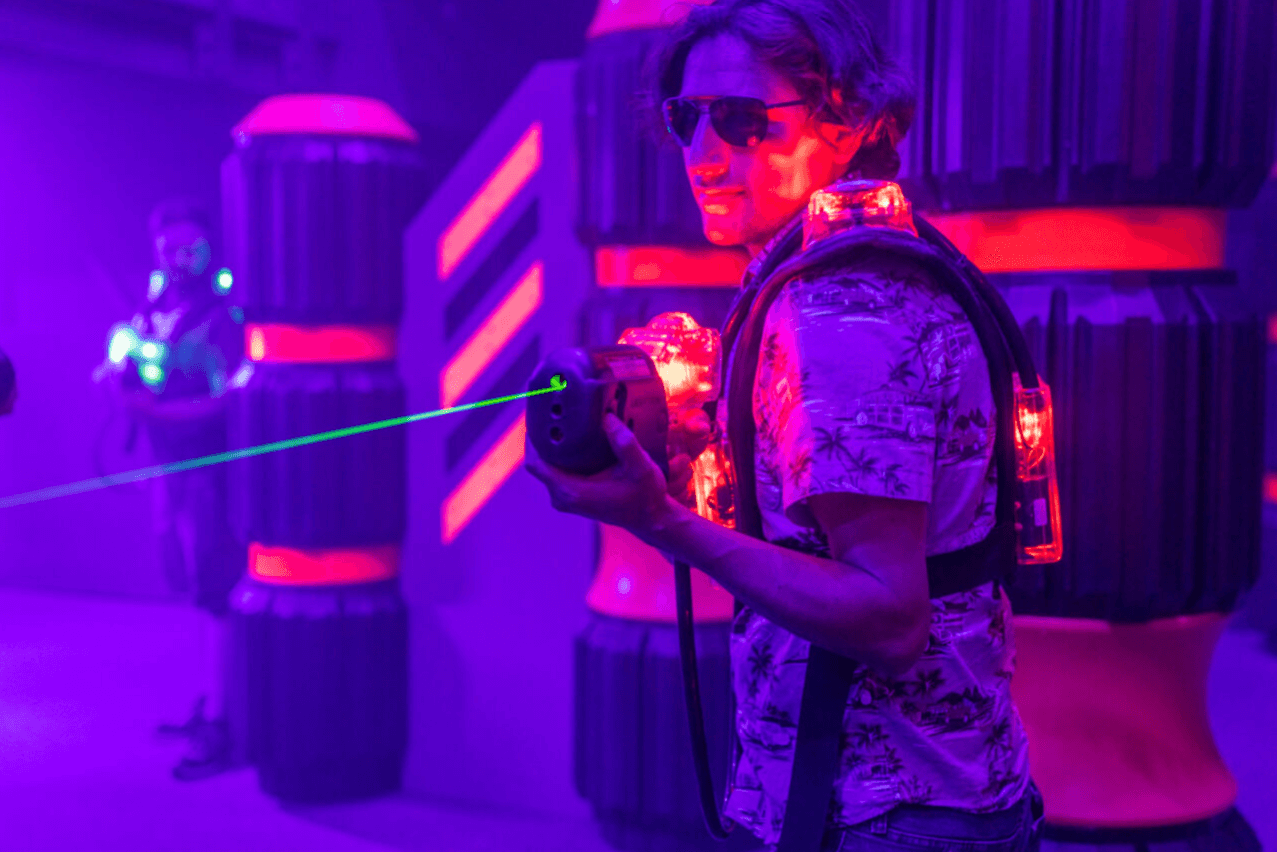 Laser tag game in Montreal